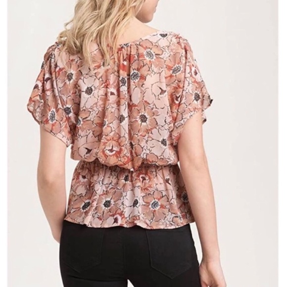 Joie Sheer Flora Silk Top - Picture 2 of 6